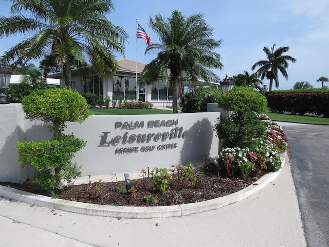 view of community sign