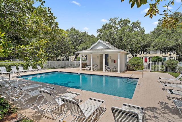 view of pool with a patio area