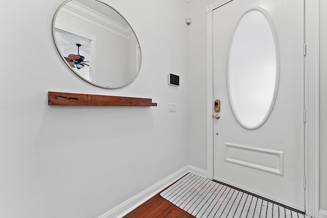 foyer featuring hardwood / wood-style flooring