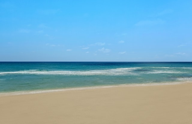 water view with a view of the beach