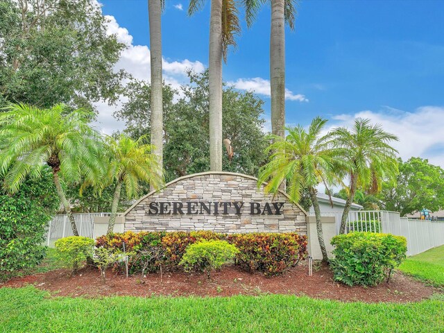 view of community sign