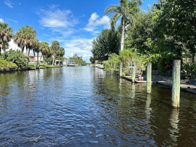 water view with a dock