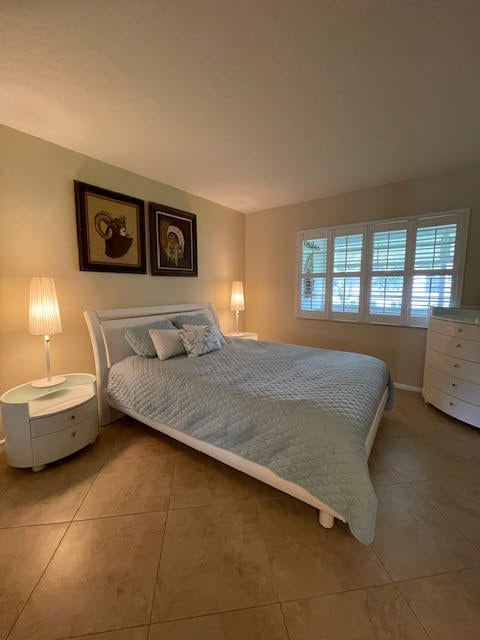 view of tiled bedroom