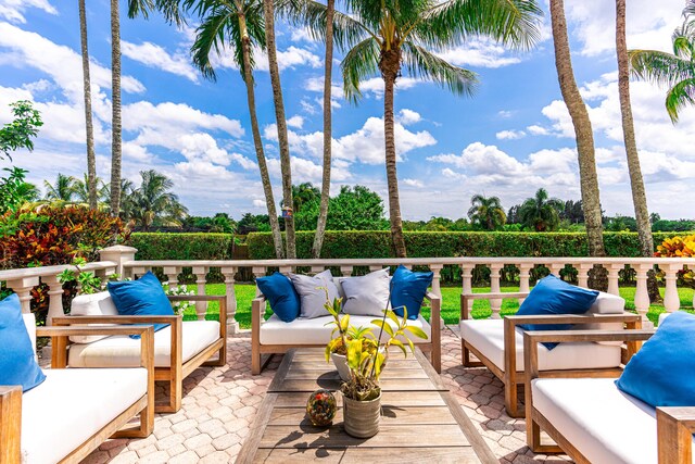 15495 Tall Oak Ave, Delray Beach, FL 33446 - view of patio with an outdoor living space