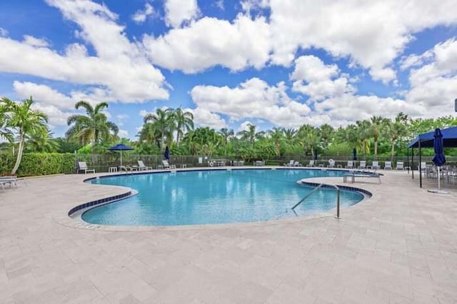 view of pool with a patio area