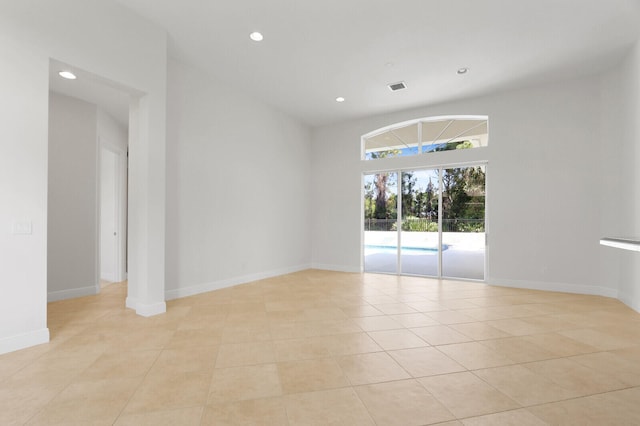 view of tiled spare room