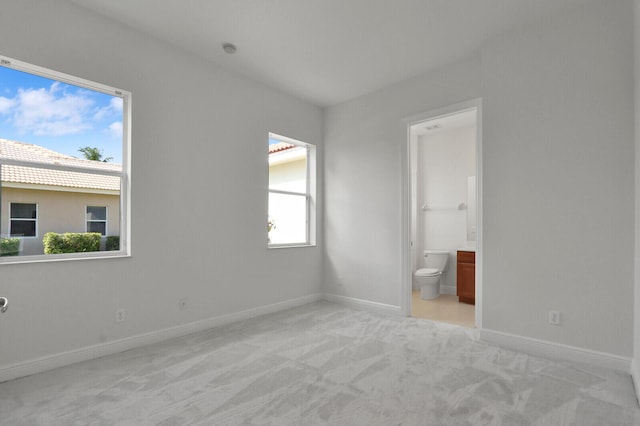 empty room with light carpet and plenty of natural light