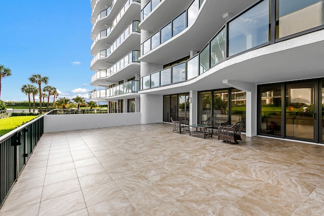 view of patio with a balcony