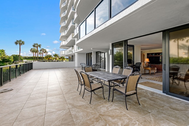 view of patio / terrace featuring a balcony