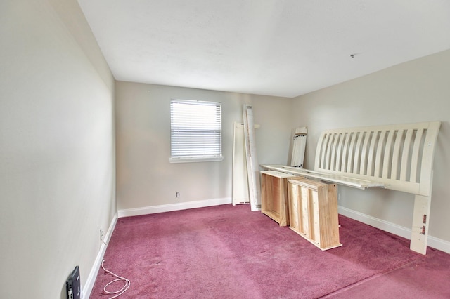 unfurnished bedroom featuring carpet flooring