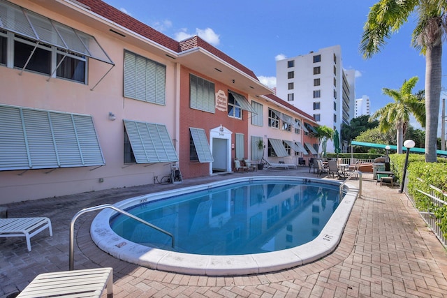 view of pool with a patio area