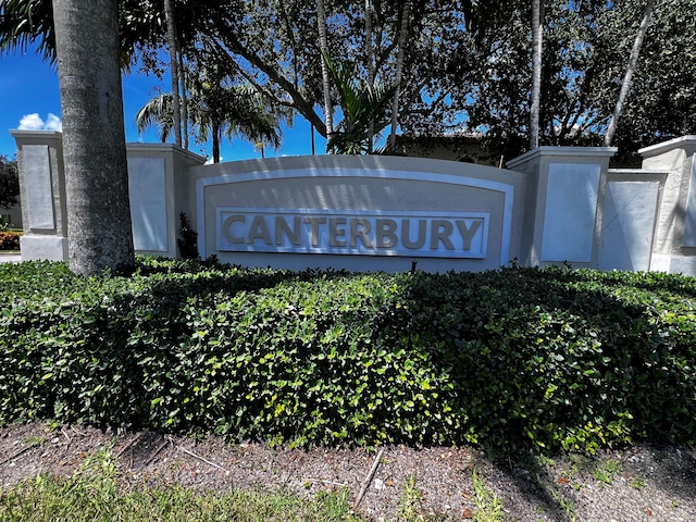 view of community sign