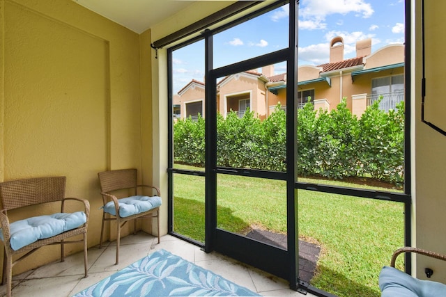 view of sunroom / solarium