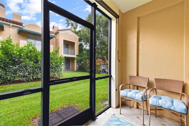 view of sunroom