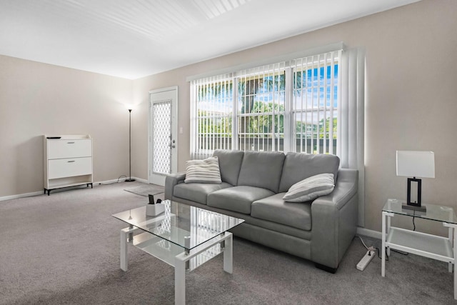 view of carpeted living room