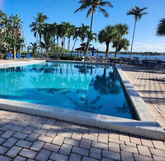 view of pool with a patio