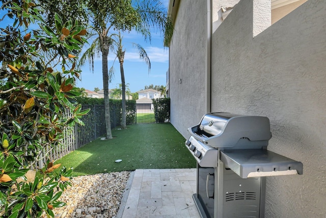 view of yard featuring a patio