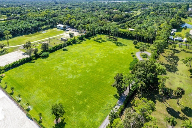 aerial view featuring a rural view