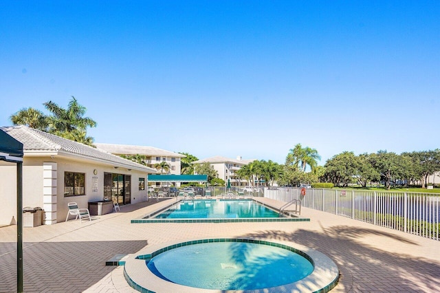 view of pool with a patio area