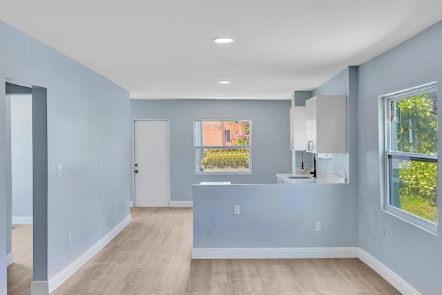 empty room featuring light hardwood / wood-style flooring