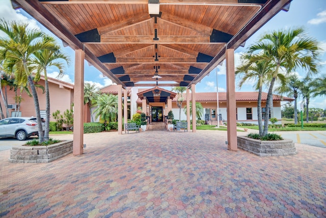 view of patio / terrace with a gazebo