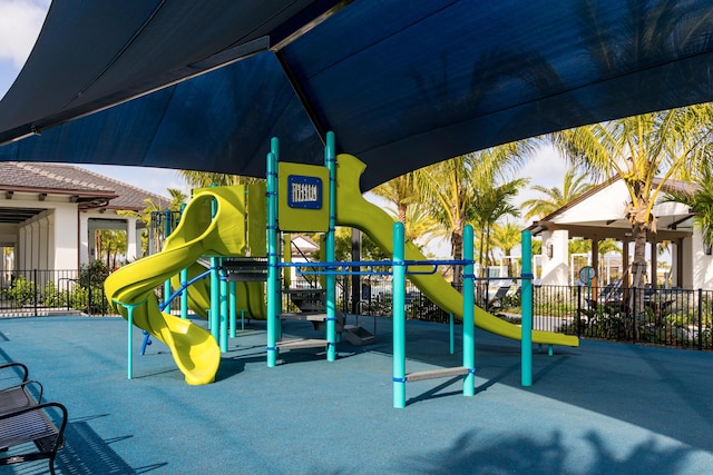 view of jungle gym