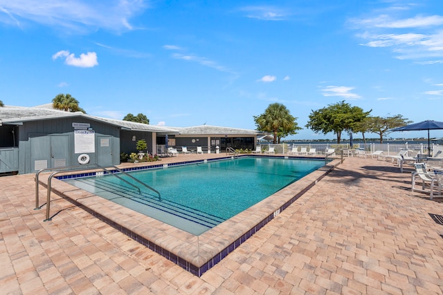 view of pool with a patio area