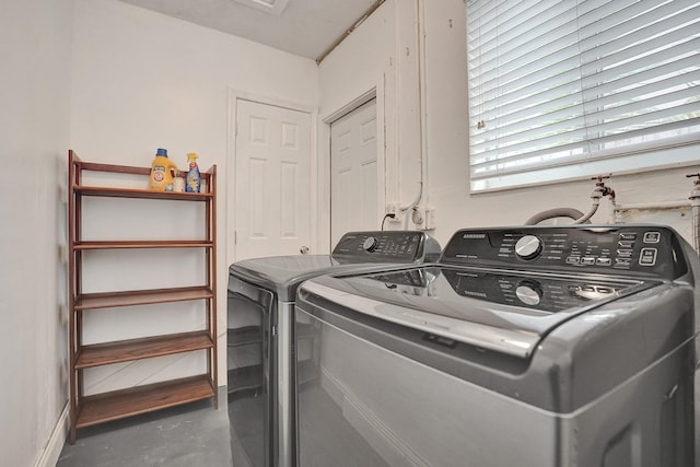 laundry room featuring washer and dryer