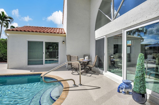 view of pool with a patio