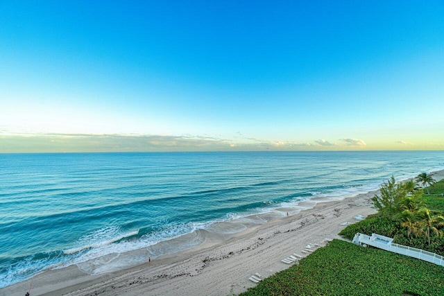 property view of water with a view of the beach