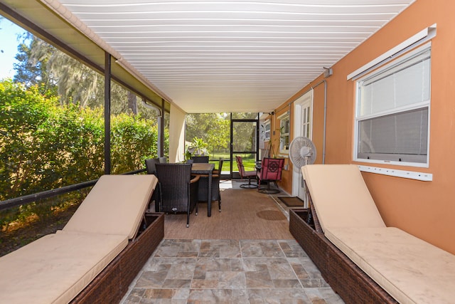 view of sunroom