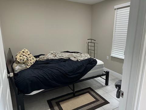 view of tiled bedroom