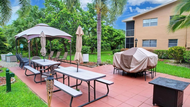 view of patio / terrace featuring grilling area