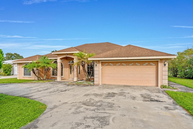 view of front facade with a garage