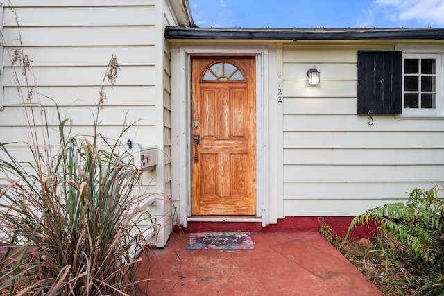 view of doorway to property