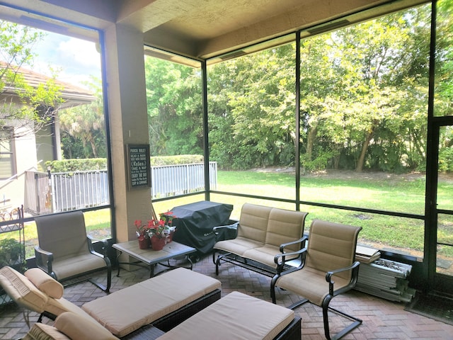 view of sunroom