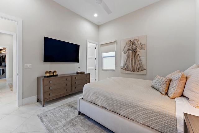 bedroom with ceiling fan