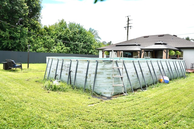 exterior space featuring a gazebo