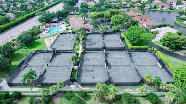 6595 NW 32nd Ter, Boca Raton, FL 33496 - view of property location with a pool area, a large body of water, and nearby suburban area