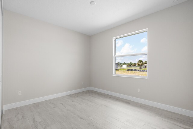 empty room featuring light wood-type flooring