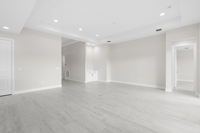 empty room with light wood-type flooring