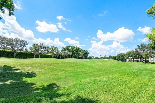 view of property's community featuring a yard