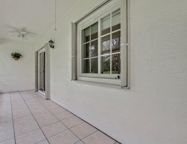 view of patio / terrace with ceiling fan