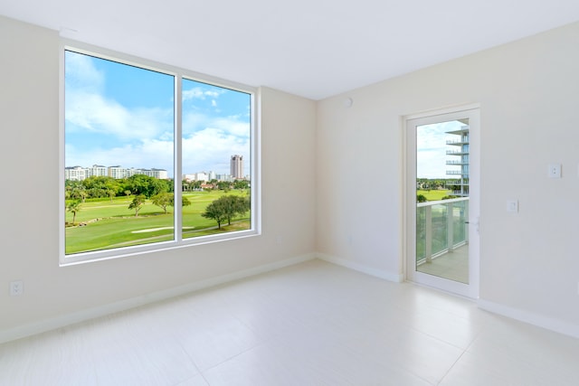 unfurnished room with plenty of natural light