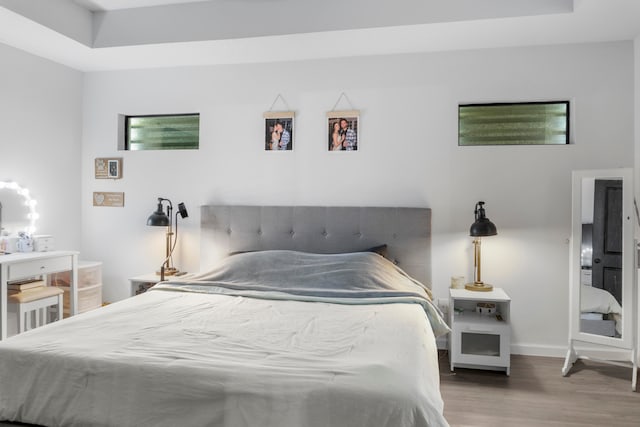 bedroom featuring hardwood / wood-style floors