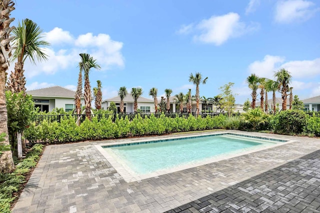 view of pool featuring a patio area