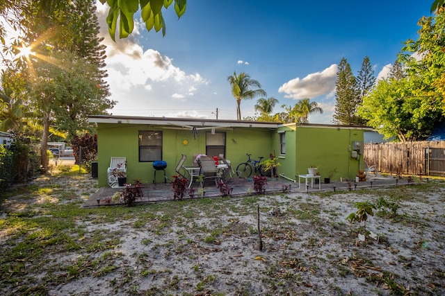 back of house featuring a patio