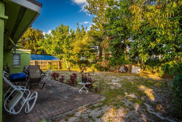 view of yard with a patio