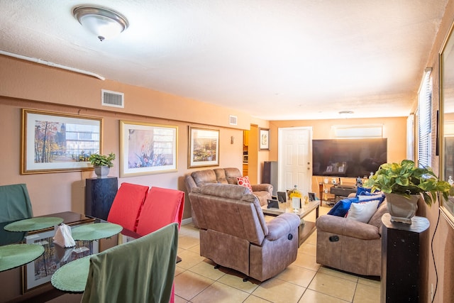 view of tiled living room