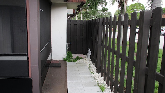 exterior space featuring fence